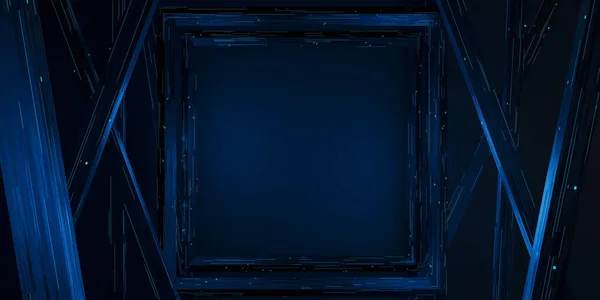 Ultra Sci Bluelight Neon Latar Belakang Hitam Abstrak Tekstur Wallpaper — Stok Foto