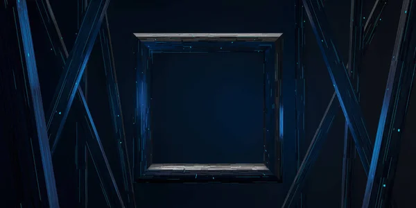 Ultra Sci Bluelight Neon Czarne Tło Abstrakcyjne Tekstury Czarny Tło — Zdjęcie stockowe