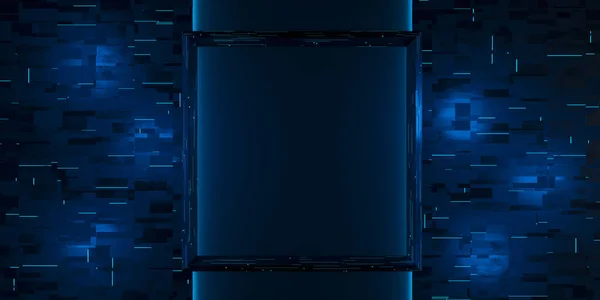 Ultra Sci Bluelight Neon Fekete Háttér Elvont Textúra Fekete Háttér — Stock Fotó