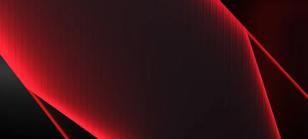 Ultra Üçgen Kırmızı Neon Işık Siyah Arkaplan Soyut Desen Siyah — Stok fotoğraf