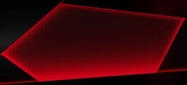 Ultra Sci Triângulo Vermelho Néon Luz Fundo Preto Abstrato Textura — Fotografia de Stock