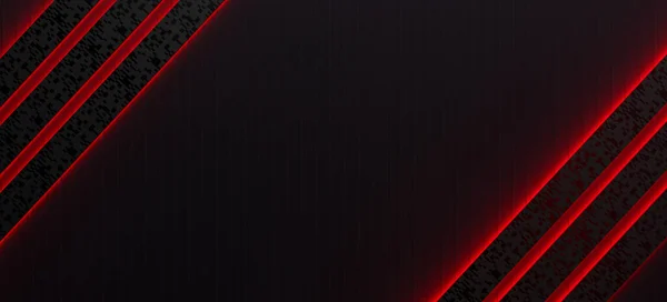 Ultra Kırmızı Neon Işıklı Siyah Arkaplan Soyut Desen Siyah Desen — Stok fotoğraf