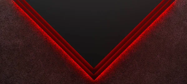 Ultra Piros Neon Fény Fekete Háttér Elvont Textúra Fekete Minta — Stock Fotó