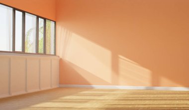 Pencereye bakan ışığın içeri girdiği odanın duvarı dışarıdaki ağaçlara bakan sıcak bir atmosfer verir..