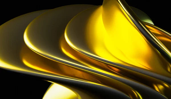 Золотий Абстрактний Фон Деякий Світловий Спін Рендеринг — стокове фото