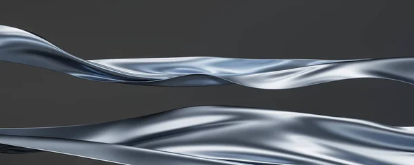 Gümüş Kumaş Uçan Dalga Podyum Markalaşma Ürün Sunumu Için Lüks — Stok fotoğraf