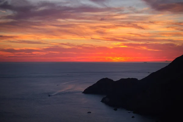 Pôr Sol Sobre Oceano Golden Gate Bay São Francisco — Fotografia de Stock