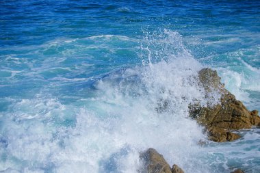 Sahilde fırtınalı dalgalar