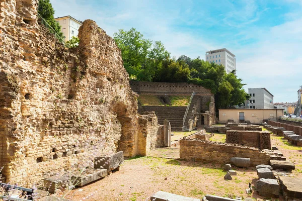 Starożytny Teatr Rzymski Lub Teatro Romano Trieście Włochy Obraz Stockowy