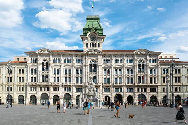 Trieste Şehrinin Ana Meydanı Talya Meydanı Talya Telifsiz Stok Fotoğraflar