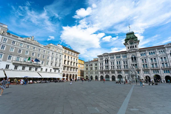 Het Centrale Plein Van Stad Triëst Eenheid Van Het Italiaanse — Stockfoto