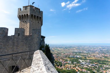 Seconda Torre - Cesta in the republic San Marino, Italy. View of the fortress from the roof