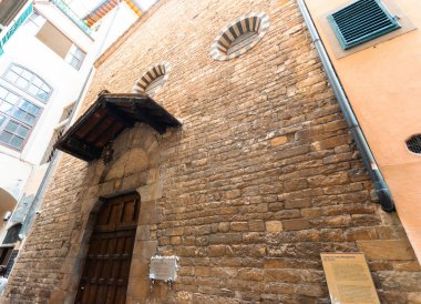 House museum of Dante Alighieri in Florence in sunny daytime, Italy