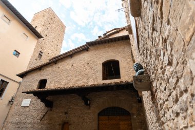 House museum of Dante Alighieri in Florence in sunny daytime, Italy