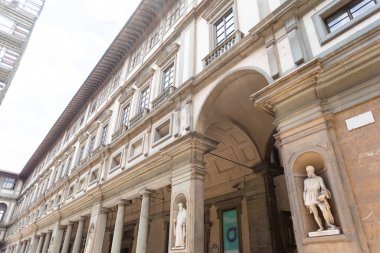 Uffizi Galerisi. Floransa, Toskana, İtalya 'daki Piazza degli Uffizi Meydanı