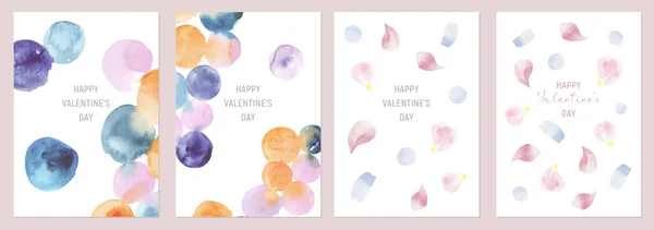 Předtištěná Valentýnská Pohlednice Pozvánka Svatbu Uložit Šablonu Datového Rámce Akvarel — Stock fotografie