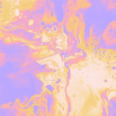 Soyut sıvı sanat akrilik boya dökümü arka plan pembe, sarı ve mor mermer doku, afiş için yaratıcı arka plan, duvar kağıdı