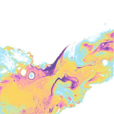 Soyut sıvı sanat akrilik döken boya arka plan Cyan mavi, sarı, mor ve pembe mermer doku, pankart ve duvar kağıdı için yaratıcı arka plan