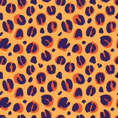 Modern soyut hayvan leoparı lekeli doku tasarımı. Duvar kağıdı, tekstil tasarımı için el çizimi vektör çizimi arkaplanı.