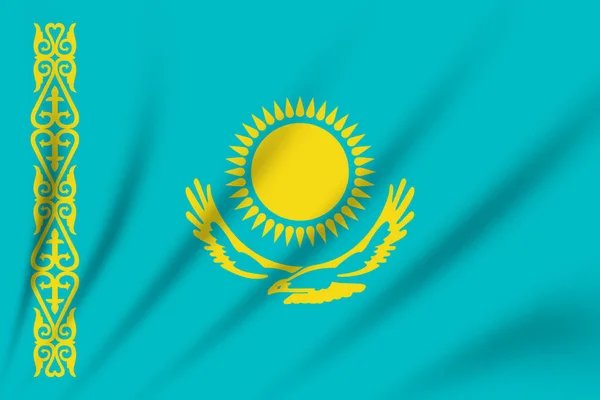 Happy patriotic celebration Kazakhstan day with turquoise background. Anniversary celebration independence day of Kazakhstan country. Vector illustration Kazakhstan nation.