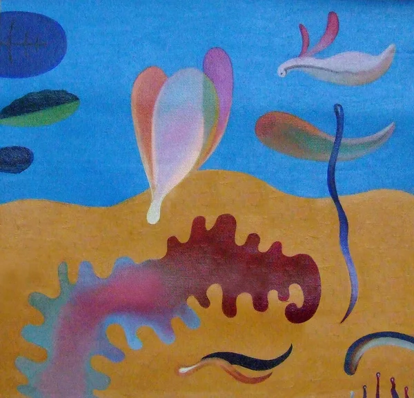 Fantasie Van Droomland Abstracte Wallpaper Olieverfschilderijen Surrealistisch Bos Fantasie Landschap — Stockfoto