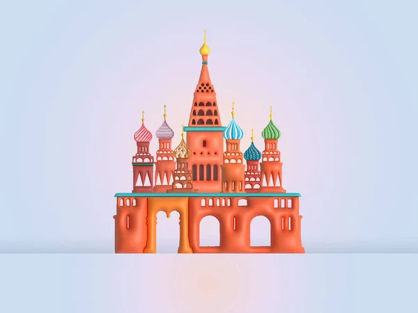 Saint Basil Katedral Moskva Landmärke Symbol Och Ikon För Ryssland — Stock vektor