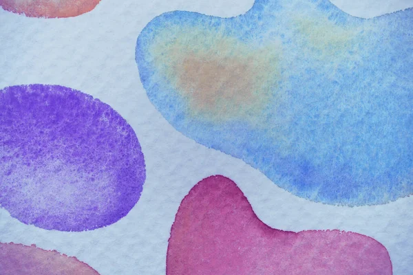 Heldere Aquarel Art Verf Blauw Roze Borstel Inkt Spatten Slag — Stockfoto