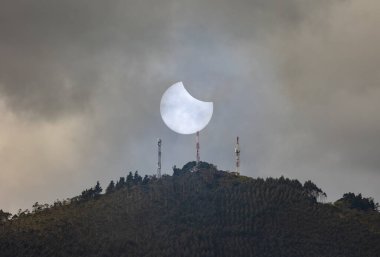Galiçya, İspanya 'da kısmi güneş tutulması 