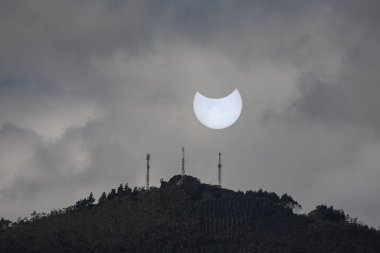 Galiçya, İspanya 'da kısmi güneş tutulması 