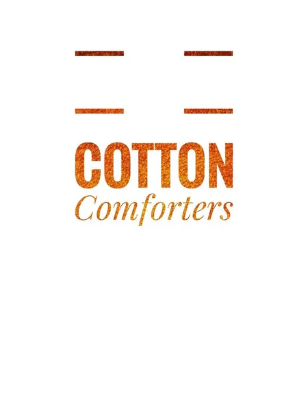 Cotton Comforters Texto Design Ilustração Citação Fundo Tipográfico Cartaz Estacionário — Fotografia de Stock
