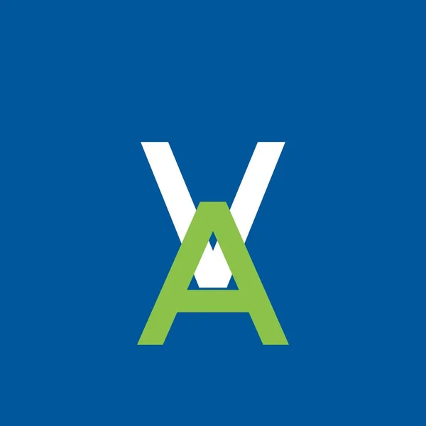 字母Av图标设计说明为您的业务 最初的标志设计 几何标志 创意现代字母表 带有标签行空间的Logo Idea公司 — 图库照片