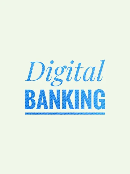 DIGITAL BANKING Text Design Illustration. Quote Typographical Background. Business Text Banner stationary poster. Lettering quote and creative concept. foil text for print.
