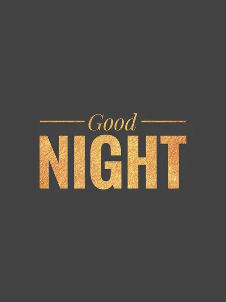 Gute Nacht Text Design Illustration Zitat Typographischer Hintergrund Geschäftstextbanner Stationäres — Stockfoto