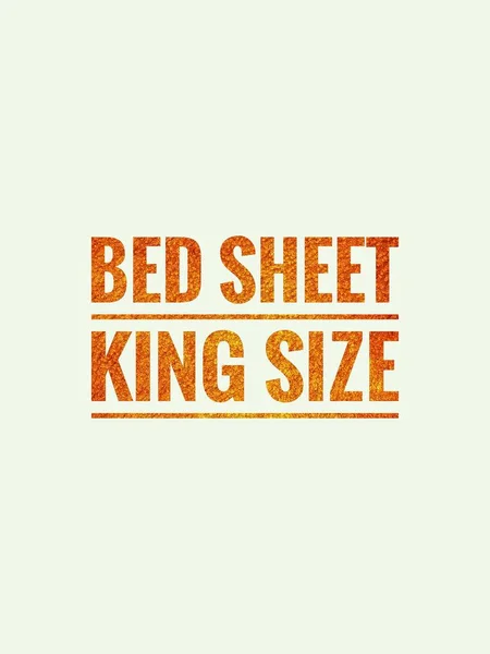 Cama Sheet King Talla Ilustración Diseño Texto Citar Antecedentes Tipográficos — Foto de Stock