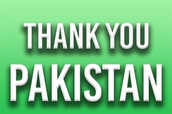 Köszönöm Pakisztán Szövegtervezés Illusztráció — Stock Fotó