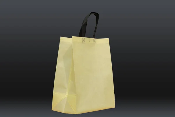 Beautiful Non Woven Grocery Shopping Bag Black Background — Stock Photo, Image