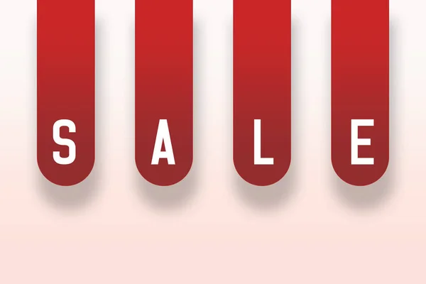 Sale Banner Design Illustration Red Color Sign — Stock Photo, Image