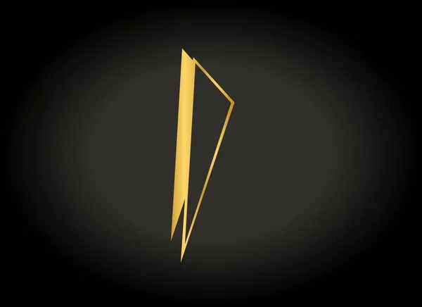 Стильное Письмо Золотым Цветом Черном Фоне Текст Концепции Логотипа — стоковое фото