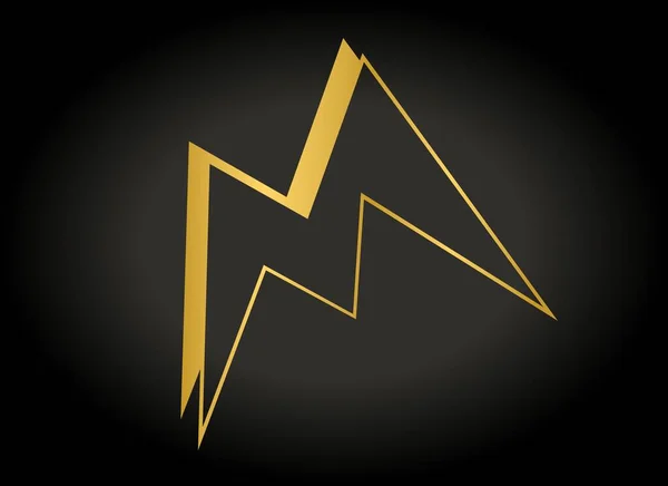 Siyah Arka Planda Altın Renkli Harfi Logo Konsepti Için Metin — Stok fotoğraf