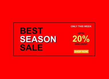 En iyi sezon indirimi,% 20 indirimli UPTO indirimi, Sadece bu hafta için Kırmızı Renk Arkaplan, Dükkan Şimdi