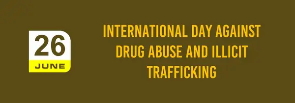 Junho Dia Internacional Contra Abuso Drogas Tráfico Ilícito — Fotografia de Stock