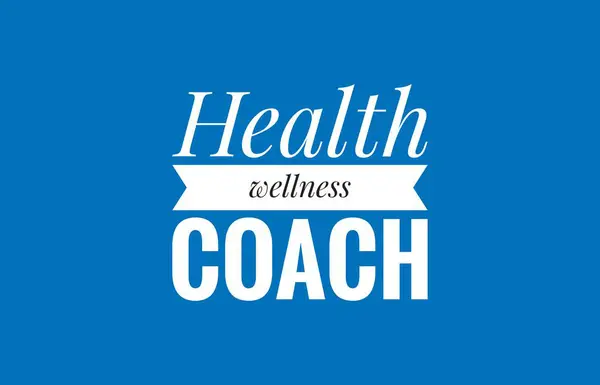 Health Wellness Coach text design illustration of health coaching