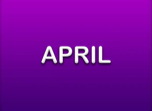 April Maand Naam Ontwerp Illustratie Naam Van Het Achtergrondmodel Van — Stockfoto
