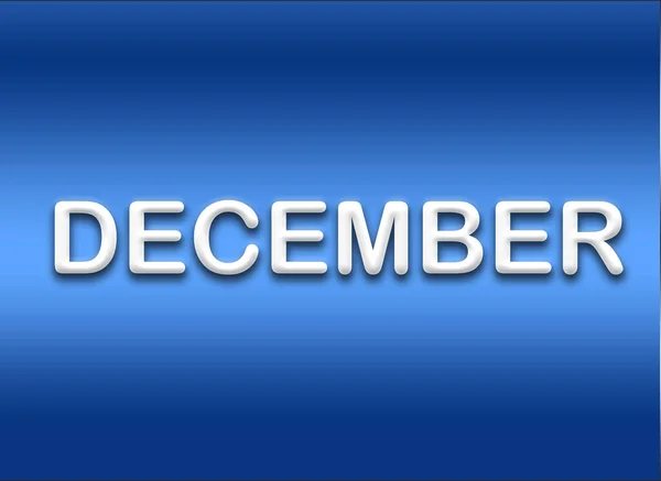 December Month Name Design Illustration Name Month Background Template — Stock Photo, Image