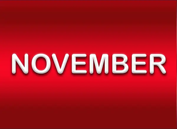 November Month Name Design Illustration Name Month Background Template — Stock Photo, Image