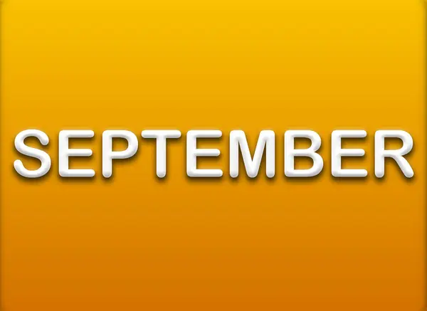 September Monat Name Design Illustration Name Des Monats Hintergrundvorlage — Stockfoto
