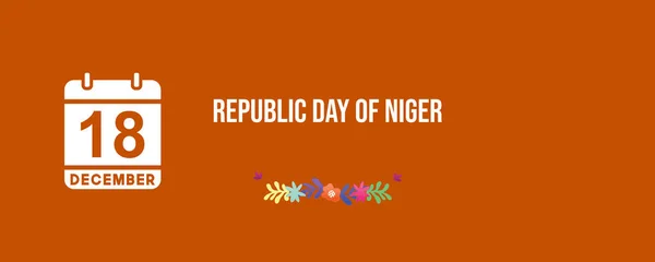 Republic Day of Niger text illustrations Design suitable for greeting card poster and banner
