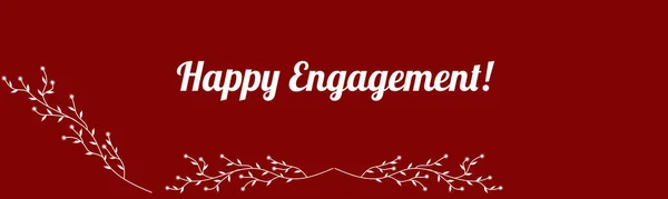 Happy Engagement Text Banner Design Illustration Creative Typography Holiday Greeting — Stock Photo, Image