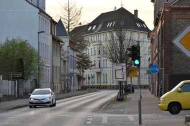 Luckenwalde, Almanya - 18 Nisan 2022: Luckenwalde, Almanya 'da eski bir şehir. Luckenwalde, Almanya 'nın Brandenburg eyaletinde yer alan bir şehirdir.