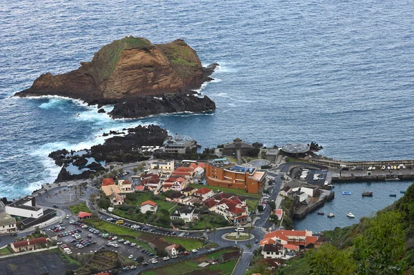 Madeira Dezembro 2022 Porto Moniz Pequena Cidade Costa Atlântica Oceano — Fotografia de Stock